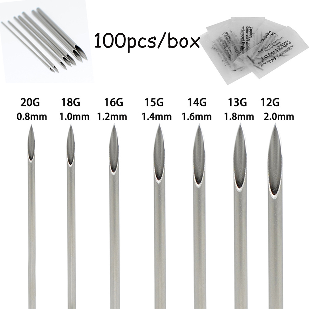 Body Jewelry Tool - 10-1000 шт. игла для пирсинга тела