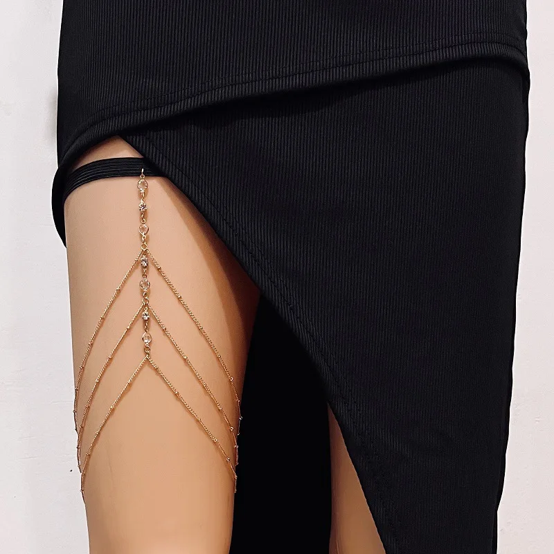 Body Jewelry Leg Chain - Модная летняя богемная цепочка на бедро,