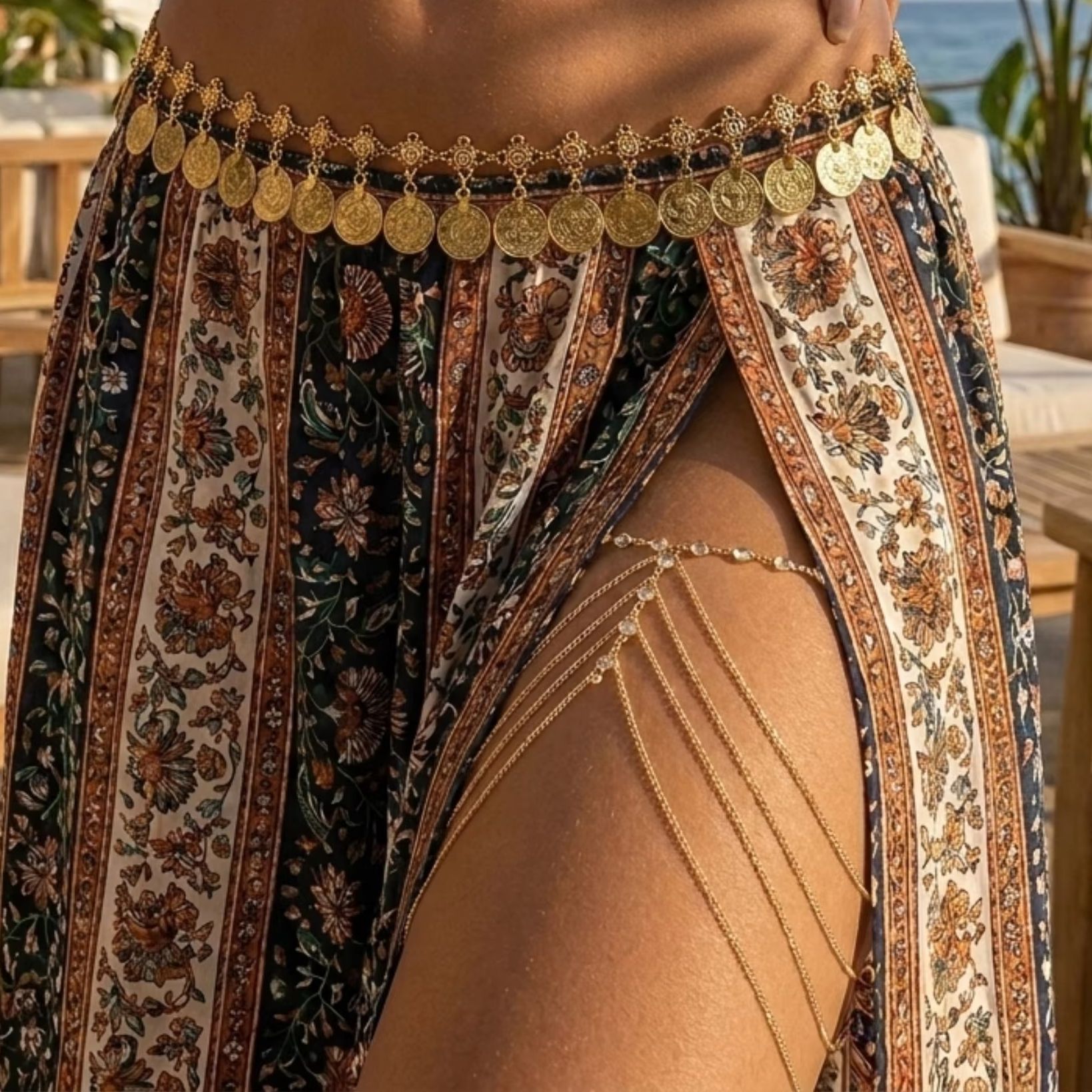 Body Jewelry Leg Chain - Сексуальная многослойная цепочка на ногу с