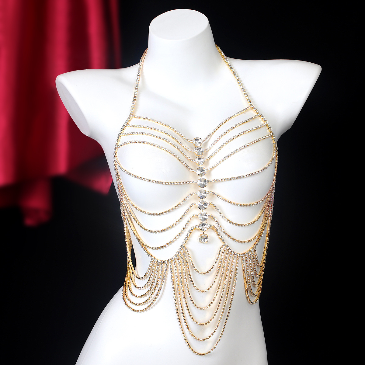 Body Jewelry Chest - Роскошная женская цепочка в полоску с