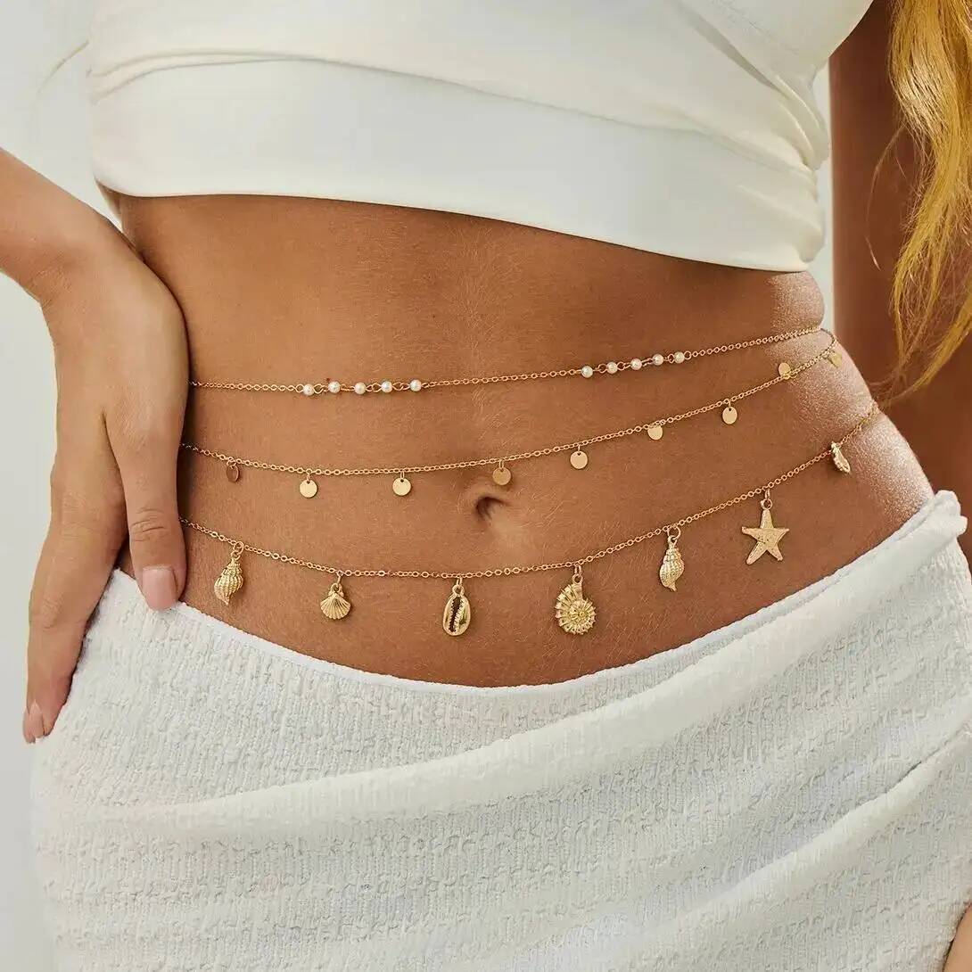 Body Jewelry Waist - IngeSight.Z 3 шт./компл. Boho морская звезда