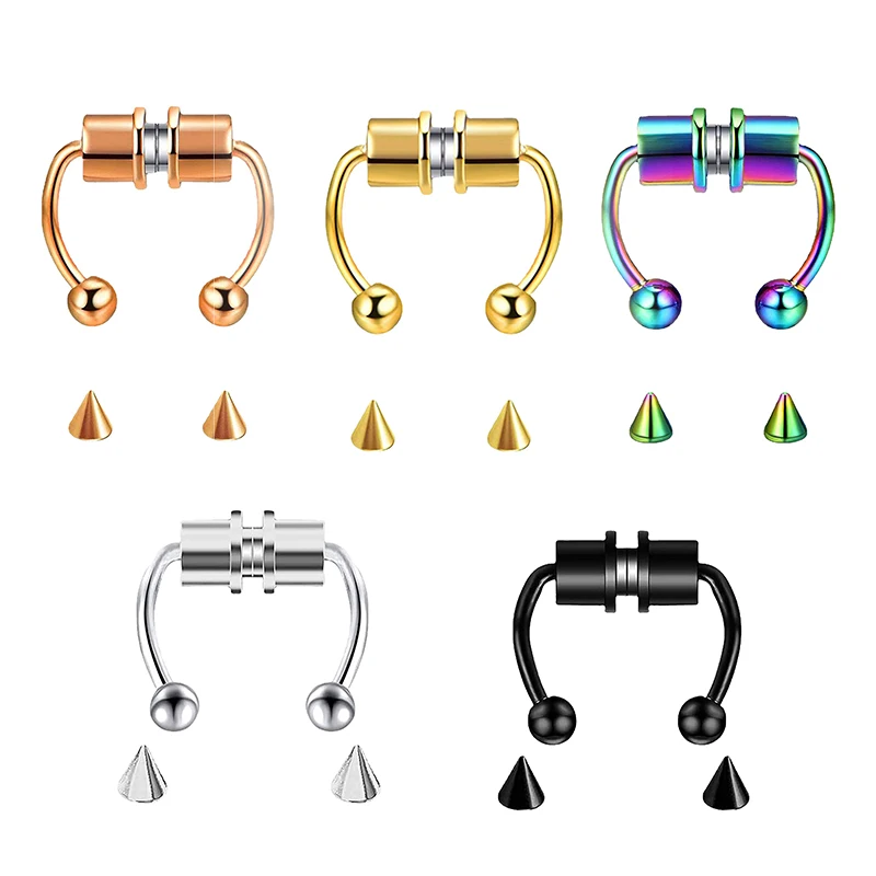 Body Jewelry Nose - Поддельное кольцо для пирсинга в носу,