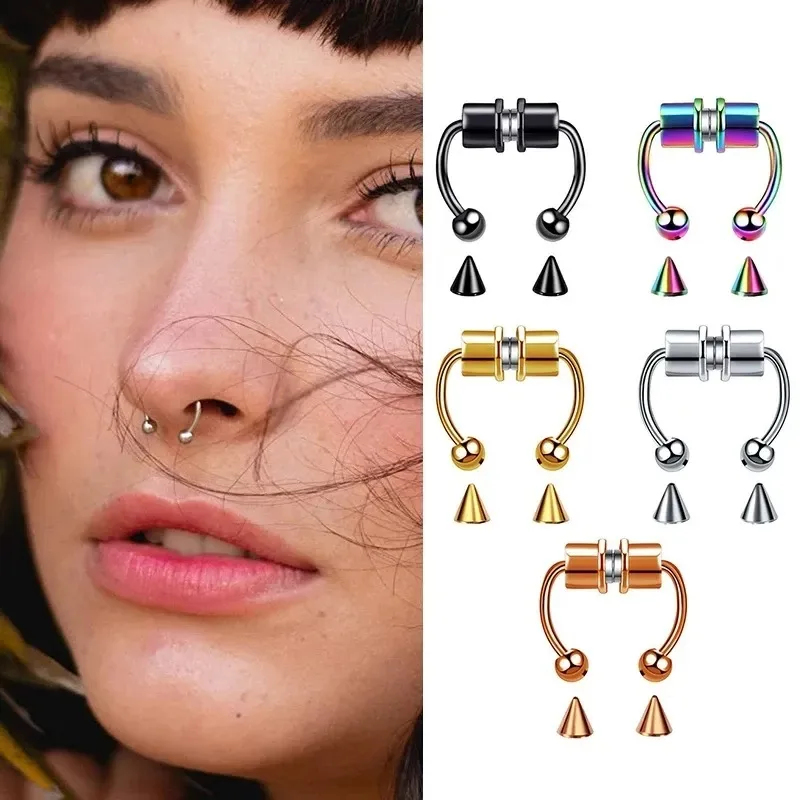 1/2/3 шт. фальшивые магнитные  – обзор и цена Body Jewelry Nose
