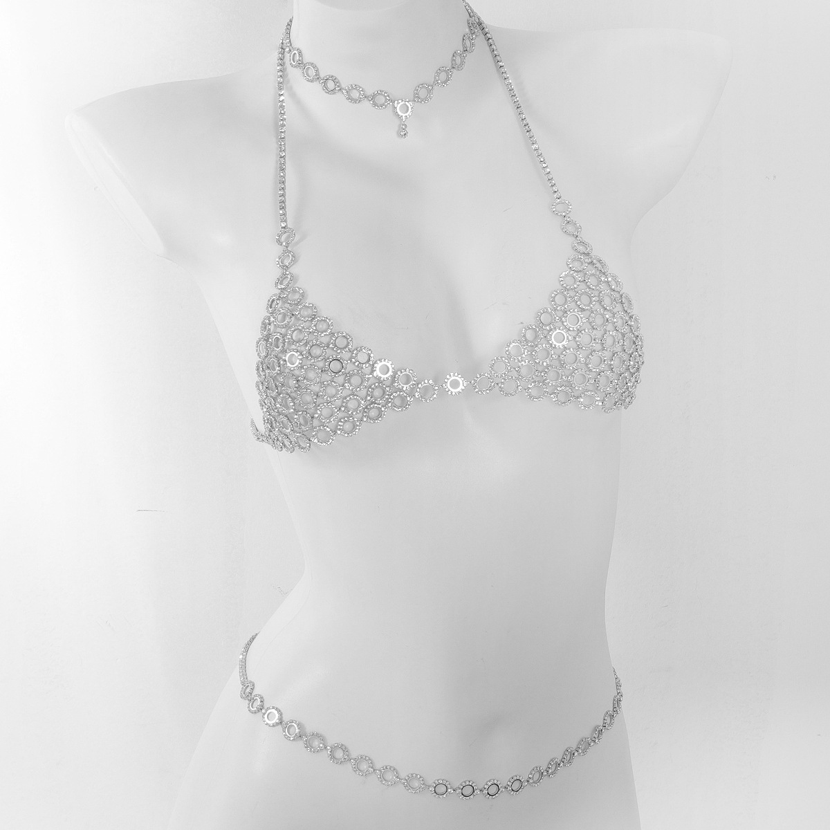 Модное колье с круглым сращени – обзор и цена Body Jewelry Necklace