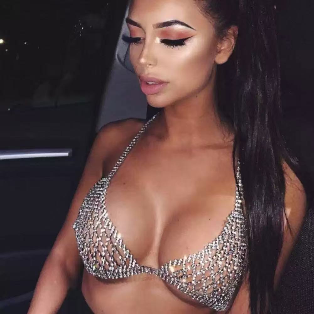 1, модная блестящая сетчатая ц – обзор и цена Body Jewelry Chest