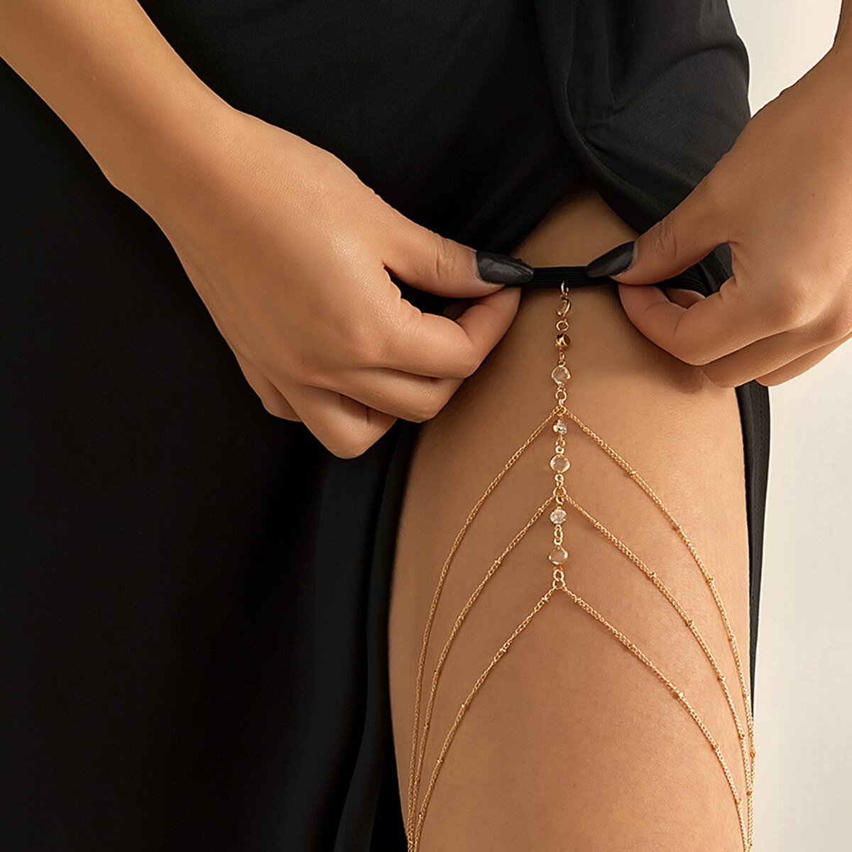 Женская подвязка на ногу с 3 м – обзор и цена Body Jewelry Leg Chain