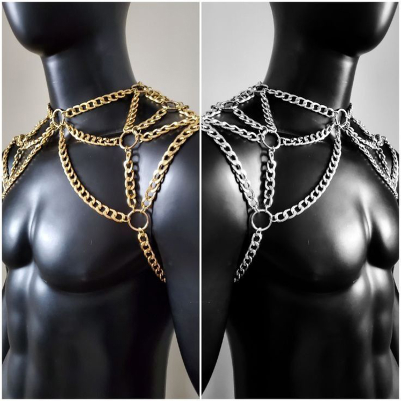 Панк мужская цепочка на плечо  – обзор и цена Body Jewelry Necklace