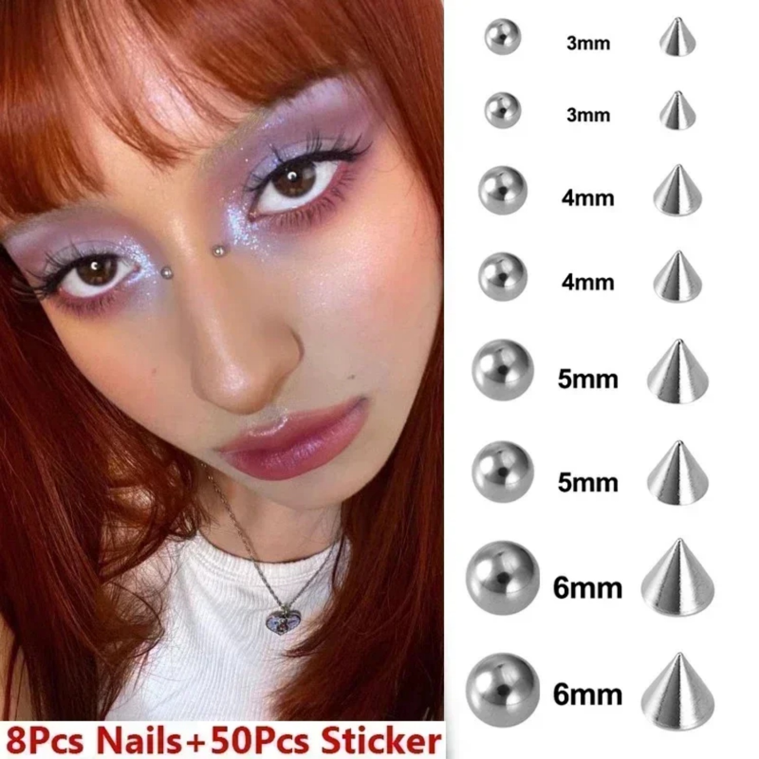 180pcs поддельные губы брови у – обзор и цена Body Jewelry