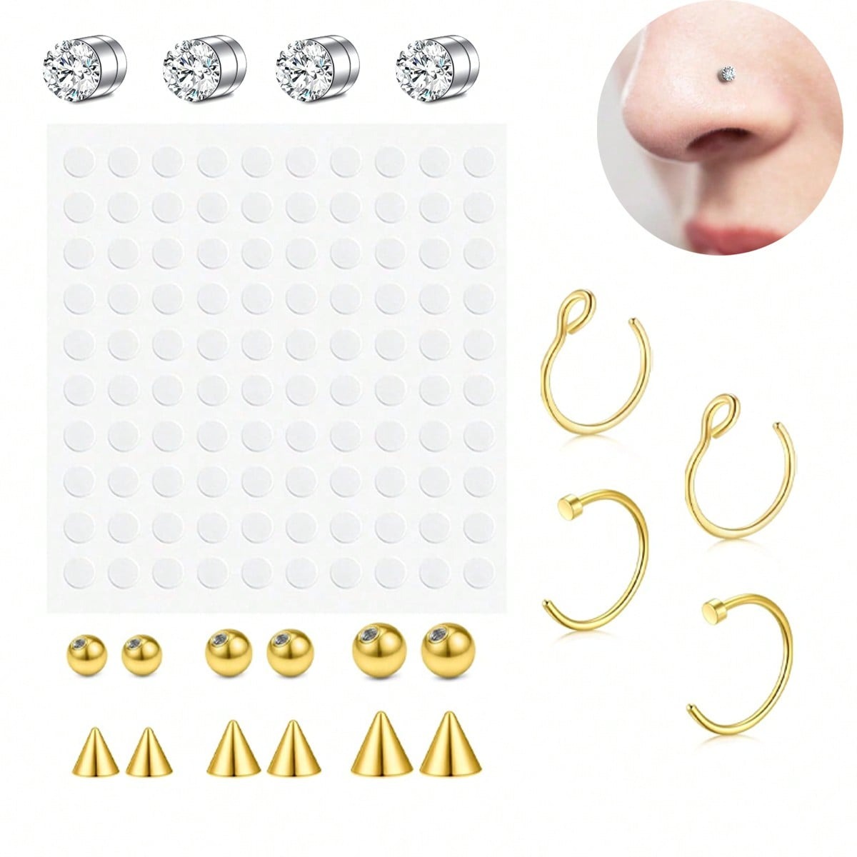 Имитация пирсинга носа и септу – обзор и цена Body Jewelry Nose