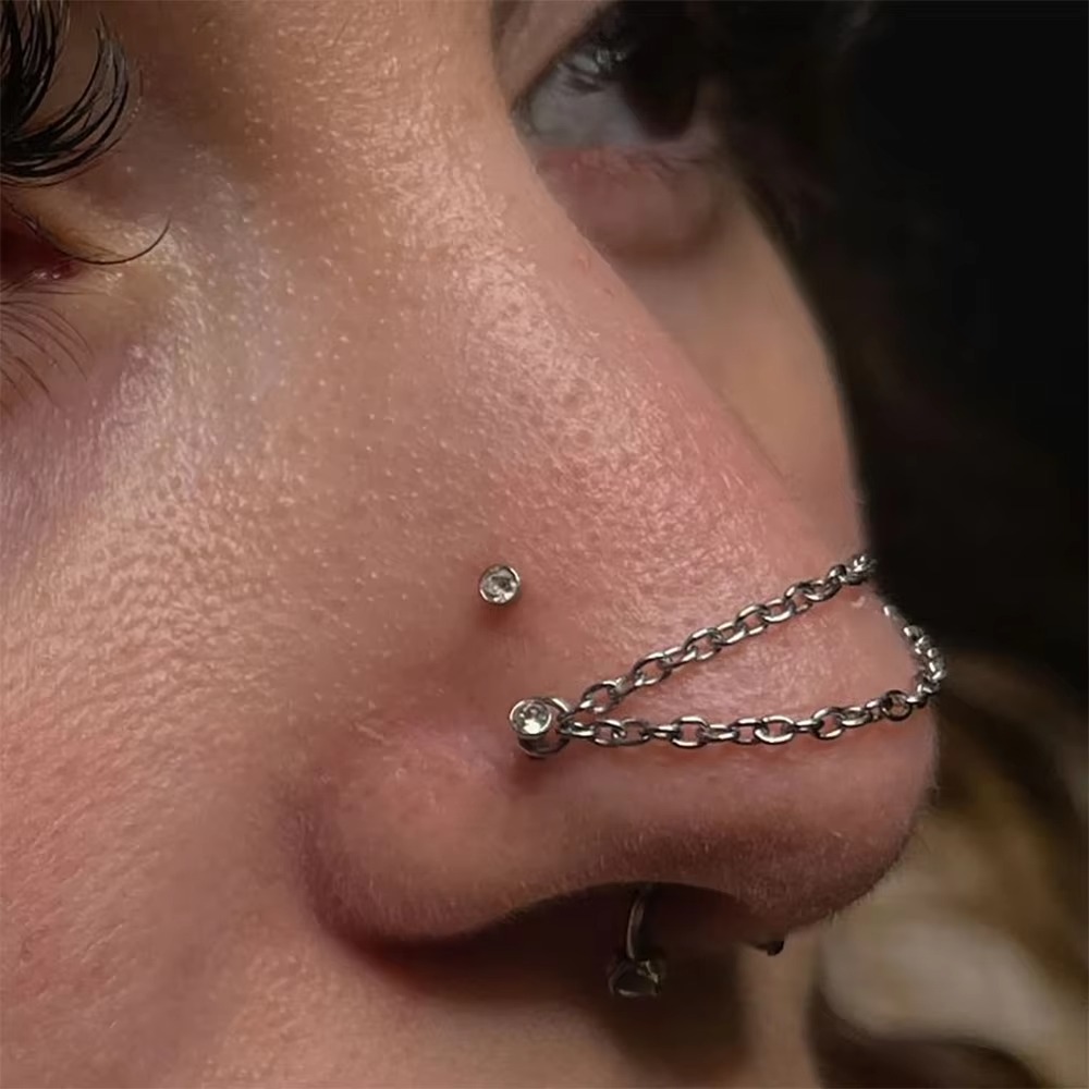 Модная титановая цепочка для н – обзор и цена Body Jewelry Nose