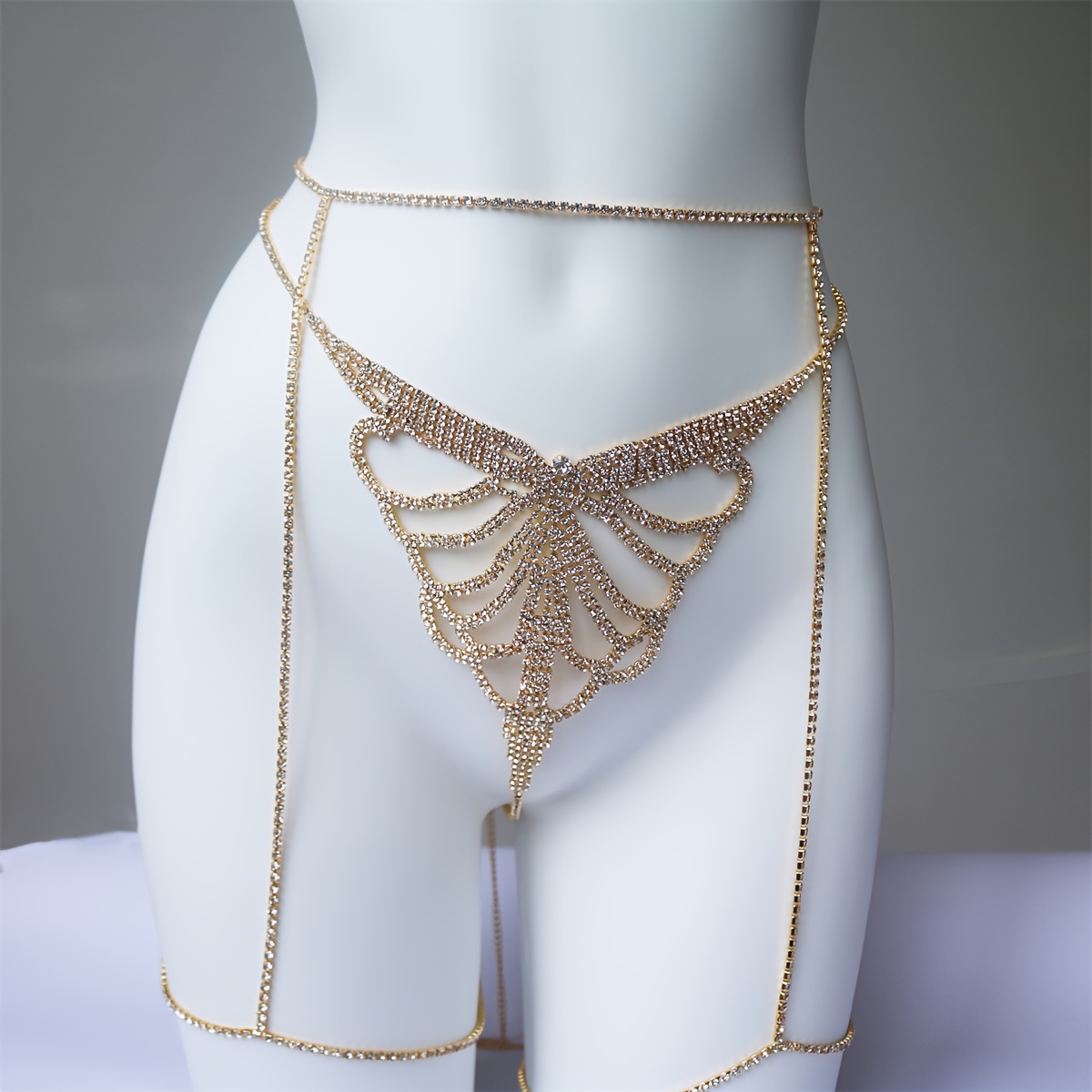 Многослойная Блестящая поясная – обзор и цена Body Jewelry Leg Chain