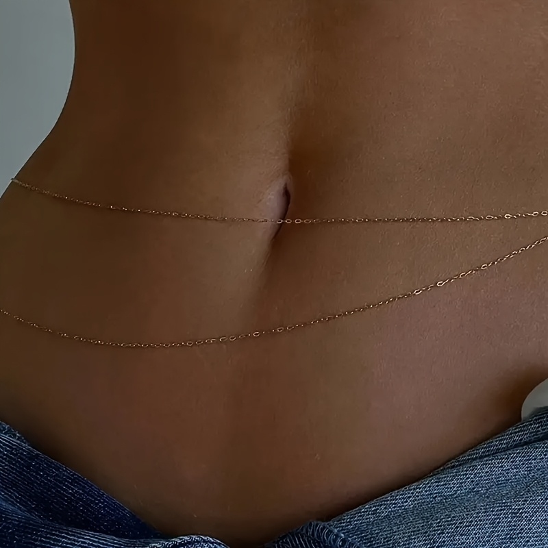 Двухслойный золотой металличес – обзор и цена Body Jewelry Waist