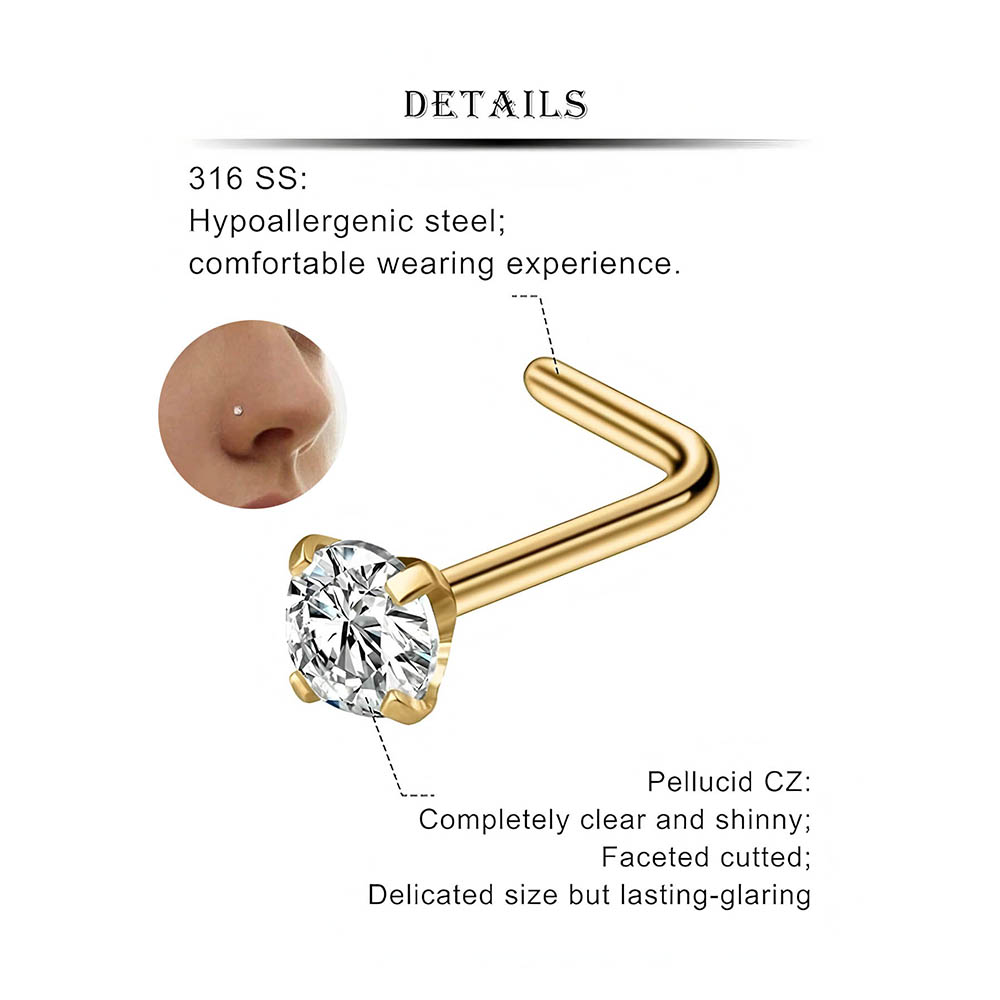 Полный набор из 12 предметов,  – обзор и цена Body Jewelry Nose